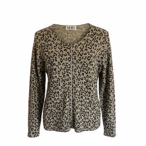 100% Cashmere Animal Print Sweater